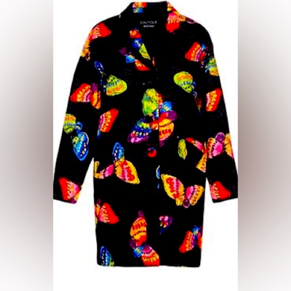 Brand New Moschino Boutique Butterfly Jacquard Topper Jacket Size IT 44 & US 8